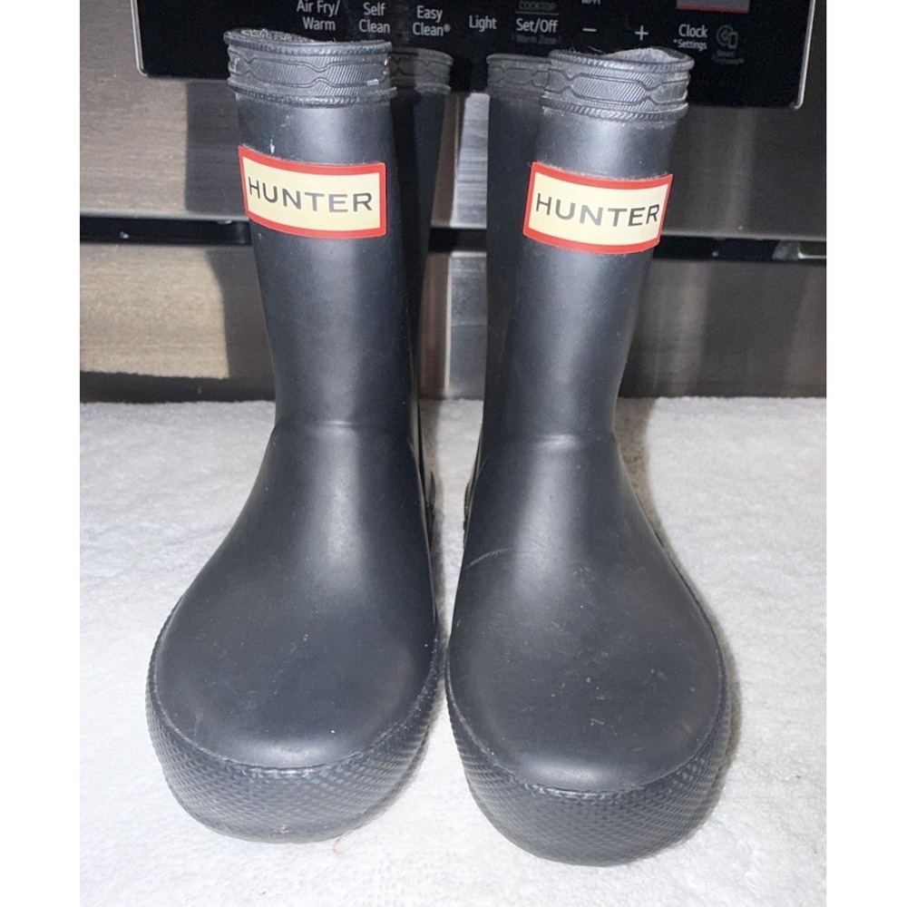 Hunter Kids First Classic Black Rubber Rain Boots Kids Size 5